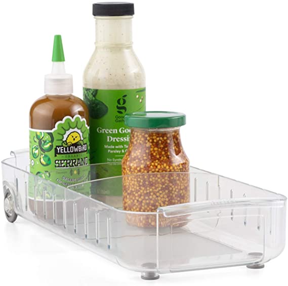 YouCopia RollOut Fridge Caddy, 6" Wide, Clear