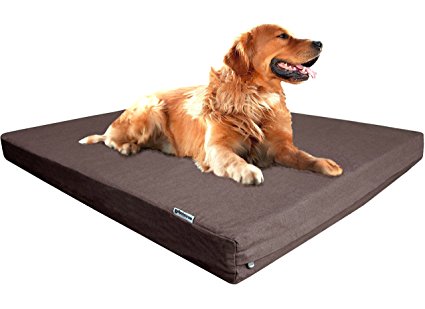 Dogbed4less Orthopedic Memory Foam Dog Bed for Small Medium to Extra Large Dog with Durable External Cover and Waterproof Liner   Extra Bonus 2nd Pet Bed Cover
