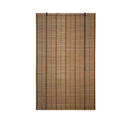 ALEKO BBL39X64BR Light Brown Bamboo Roman Wooden Roll Up Blinds Light Filtering Shades Privacy Drape 39 X 64 Inches