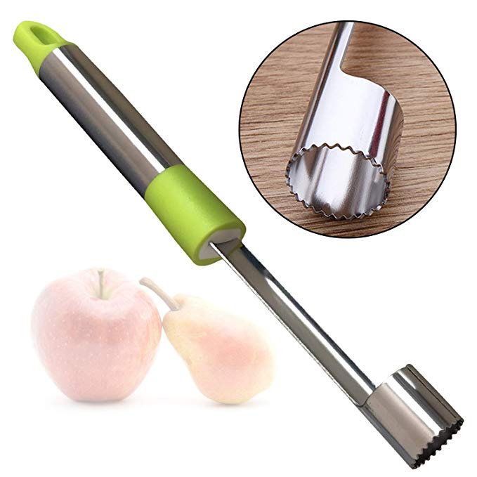 Apple Corer- Food Grade Stainless Steel Apple Corer Remover For Kitchen (Green)