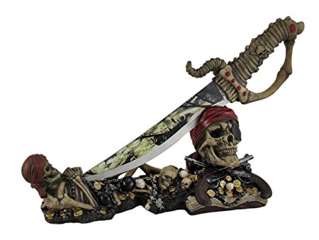 Deadly Skeleton Pirate's Treasure Display Knife By DWK