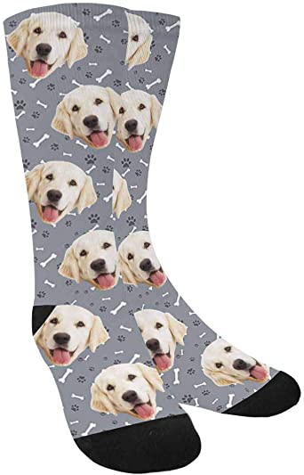 Custom Socks with Faces Change Men Face Size Personalized Printed Photo Crew Socks