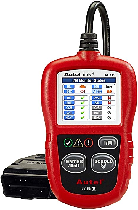 Autel Autolink AL319 Car OBD2 Scanner Code Reader Engine Fault Code Reader Scanner CAN Diagnostic Scan Tool for All OBD II Protocol Cars Since 1996