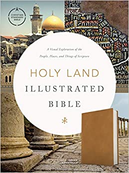 CSB Holy Land Illustrated Bible, Ginger LeatherTouch®, Black Letter, Full-Color Design, Articles, Photos, Illustrations, Two Ribbon Markers, Sewn Binding, Easy-to-Read Bible Serif Type