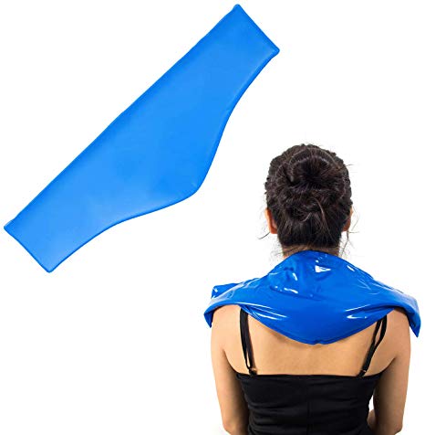 Neck Cold Pack - Reusable Therapeutic Ice Packs - Physical Therapy Gel Wraps for Necks & Shoulders - Flexible Pain Wrap