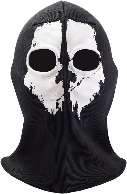 Nuoxinus Balaclava Black Ghosts Skull Full Face Mask for Men Women Cosplay Party Halloween Outdoor Motorcycle Bike Cycling Skateboard Hiking Skiing