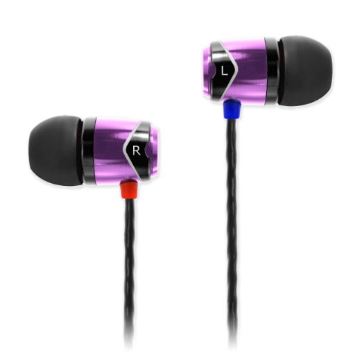 SoundMAGIC E10 Noise Isolating In-Ear Earphones (Black/Purple)