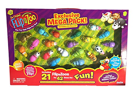 FlipaZoo Exclusive MEGA Pack with 21 FlipaZoos - Includes Limited Edition Styles!