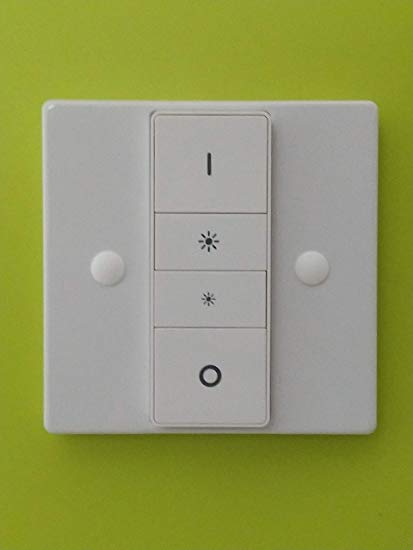 New Improved Bright White (x2 Magnets) Philips Hue Dimmer Switch Cover Plate, Injection Moulded