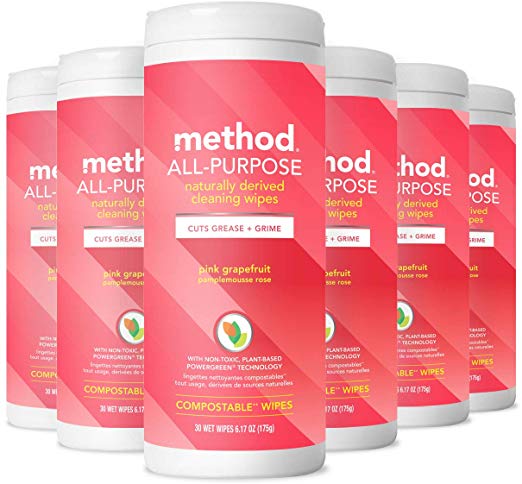 Method All-purpose Cleaning Wipes - 30 Wipes, Pink Grapefruit, 6 Count