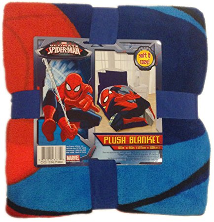Marvel Spiderman Micro Rachel 62" x 90" Reversible Twin Blanket