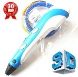 7TECH 3D Printing Pen with LCD Screen Ver2015 light Blue Free Spatula Included