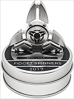 SpinLabz Fidget Hand Spinner Toy EDC Tri Stainless Steel. Precision R188 Bearing. Spins Longer, Built Stronger. Smooth 5  Minute Spin Times.