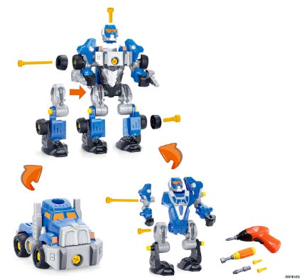 Memtes® Transformers Robot in Disguise Truck Toy Included with Power Drill