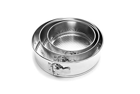 Fox Run 4560 Springform Pan Set, Tin-Plated Steel, 3-Piece