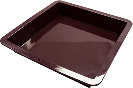 Marathon KW200013AU Premium Silicone Non-Stick Square Cake, Brownie, Lasagna and Casserole Pan. BPA Free, Oven and Dishwasher Safe, Easy to Clean, Color – Aubergine.