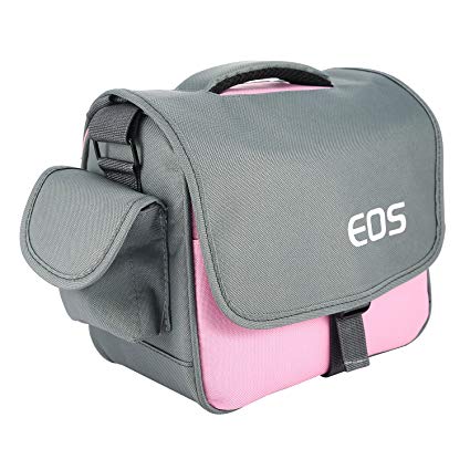 pangshi Camera Bag Case for Canon Rebel EOS T7 T6i T6 T6sT5i T4i T3i T2i 5D Mark III/II 7D Mark II EOS 700D 650D 600D 550D DSLR Pink