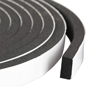 High Density Foam Tape Waterproof Sealing Strip CR Strips Neoprene Single-Sided Adhesive EVA Seal 1/2in X 1/4in X 13Ft
