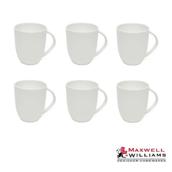 Maxwell and Williams Cashmere Bone China Coupe Mug 420ml Set of 6