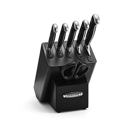 Farberware 5204467 Platinum Self-Sharpening Forged Japanese Steel Knife Block Set with EdgeKeeper Technology