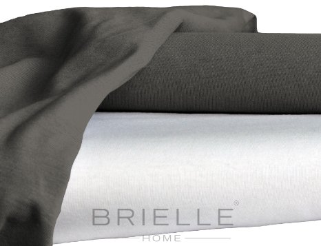 Brielle Jersey Knit Rayon from Bamboo-Cotton Blend Sheet Set King Gunmetal