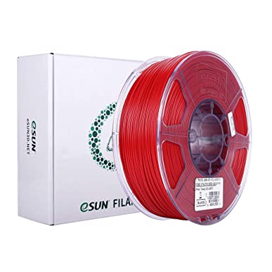 eSUN ABS Plus Filament 1.75mm, ABS Pro ABS  3D Printer Filament, Dimensional Accuracy  /- 0.05mm, 2.2 LBS (1KG) Spool 3D Printing Consumables for Most FDM 3D Printers,Fire Engine Red