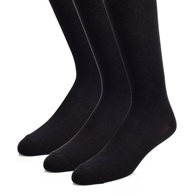 The Right Fit Mens Majestic Extra-Long, Over-the-Calf Ribbed Dress Socks