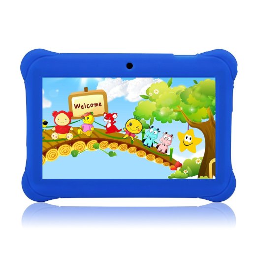 Tagital® 7" T7K Quad Core Android Kids Tablet, with Wifi and Camera and Games, HD Kids Edition with Kid Mode Pre-Installed (Blue)