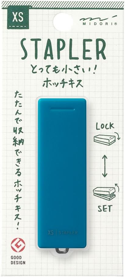 Midori Compact Stapler, XS Series, Blue (35273006)