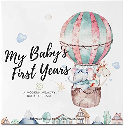 Baby First 5 Years Memory Book Journal - 90 Pages Hardcover First Year Keepsake Milestone Newborn Journal For Boys, Girls - All Family, LGBT, Single Mom Dad, Adoptive (Adventureland)