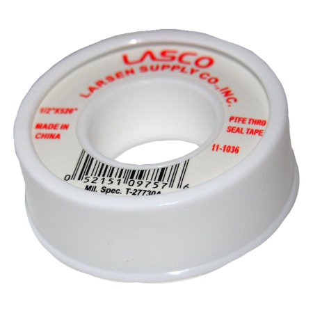 LASCO 11-1037 PTFE Pipe Sealant Tape, 1/2-Inch x 520-Inch, White