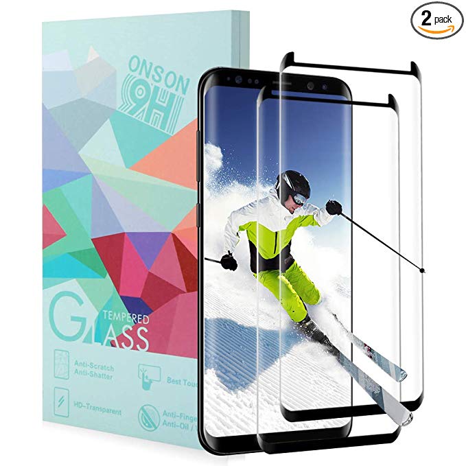 Samsung Galaxy S8 Plus Screen Protector, [2-Pack][HD Clear][9H Hardness][Anti-Bubble] Tempered Glass Screen Protector Compatible Samsung Galaxy S8 Plus