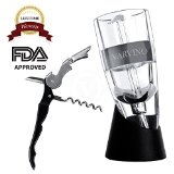 Varvino Deluxe Wine Aerator Decanter with Waiters Corkscrew and Foil Cutter - Instantly Makes Wine Great