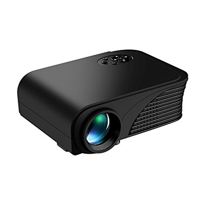 Projector,JIFAR 1800 Lumens 200" Video Projector,Multimedia Home Theater Supporting 1080P, HDMI /USB/ VGA/ AV /HD for Home Projector Game TV Laptop iPhone Andriod Smartphone with Free HDMI Cable-Black