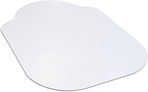 Evolve Modern Shape Clear Office Chair Mat with Lip for Low and Medium Pile Carpet, Made in The USA by Dimex, 33" x 44" (C5B5003J)