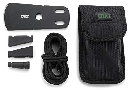 CRKT Persevere Axe Head Kit: 5-in-1 Survival Tool, Wedge, Knife, Axe, Chisel, Adze, Bushcraft or Outdoors, Pins, Paracord, Sheath 2211