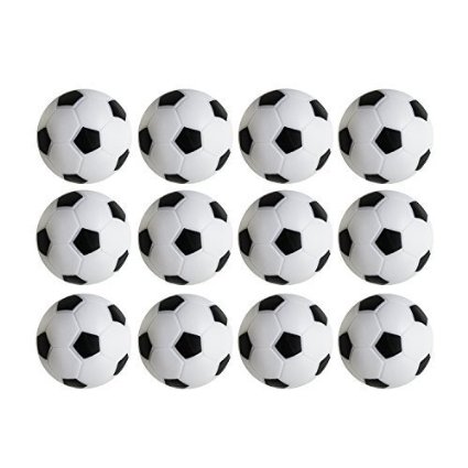 36mm Table Soccer Foosballs Replacements Mini Black and White Soccer Balls - Set of 12 by Super Z Outlet®