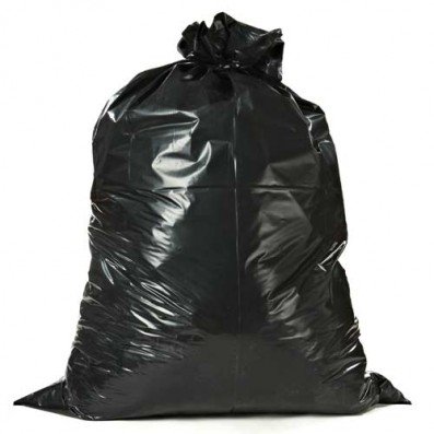 Plasticplace 55-60 Gallon Contractor Bags, 38"W x 58"H, 3.0 Mil, Black, 50 / Case