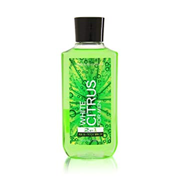 Bath and Body Works White Citrus 10 Ounce 2 In 1 Hair and Body Wash for Men Shower Gel