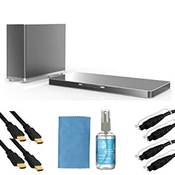 LAB540W 320W 4.1ch Sound Plate Sound System, Smart TV, Wireless Sub, Plus Bundle. Bundle Includes (2) 6 ft High Speed 3D Ready 120hz Ready 1080p HDMI Cables, (2) 6ft Optical Toslink 5.0mm OD Audio Cable, and 2 Piece Performance TV/LCD Screen Cleaning Kit.