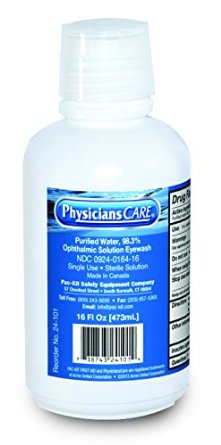 PhysiciansCare 24-101 Eye Flush Solution, 16 oz Bottle
