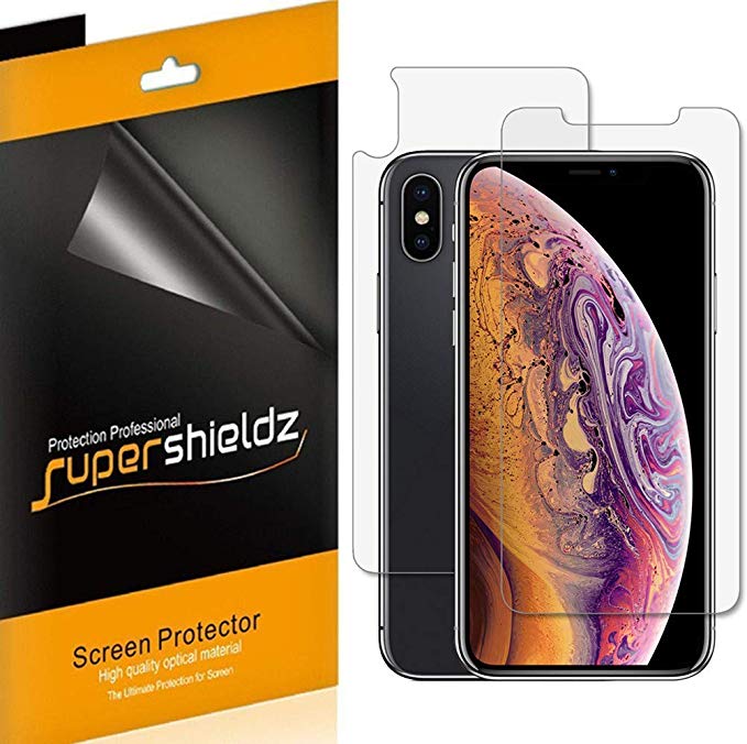 Supershieldz for Apple iPhone X/XS 5.8-inch [Front   Back] Full Body Anti-Glare & Anti-Fingerprint (Matte) Screen Protector Shield -Lifetime Replacements Warranty [3 Front and 3 Back]