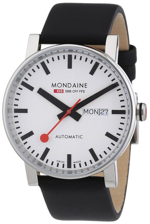 Mondaine Men's A132.30348.11SBB Evo Big Evo Automatic Analog Display Swiss Automatic Black Watch