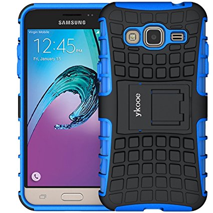 Galaxy Grand Prime Case, ykooe (Armor Series) Heavy Duty Protection Impact Resistant Shockproof TPU Dual Layer Protective Case Cover for Samsung Galaxy Grand Prime (G530 S920C) (Blue)