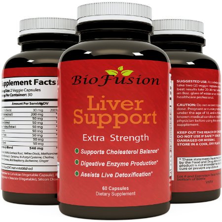 Best Liver Detox Cleanse For Women And Men - Liver Support and Detox Cleanse Weight Loss Pills with Energy - Antioxidants Milk Thistle Dandelion Root & Selenium Turmeric Curcumin by Biofusion