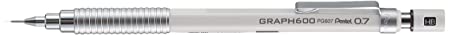 Pentel Graph600 Draughting Mechanical Pencil 0.7mm (White) by DTL Company