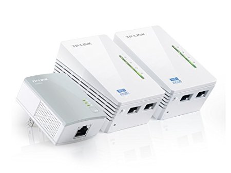 TP-LINK AV500 Wi-Fi Range Extender, Poweline Edition Extender 2-Pack, Up to 300Mbps Wireless (TL-WPA4220NET)