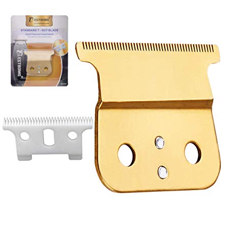 Professional T Outliner Blades Trimmers/Clippers Detailer Blade Replacement Ceramic Blades #04521 -Compatible with Cordless Andis T Outliner gtx Replacement Blade,Gold