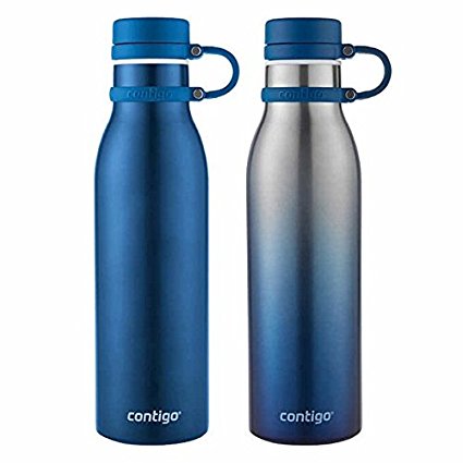 Contigo Thermalock Stainless Steel 20 oz Water Bottle - 2-Pack (Blue)