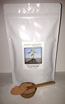 Carob Powder, Raw Power brand (16 oz, 100% raw and pure, wildcrafted)